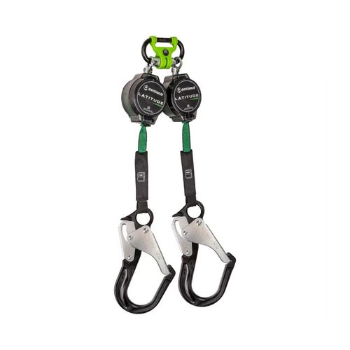 Retractil personal Safewaze doble latitud Pro 2,10 mt , gancho escala