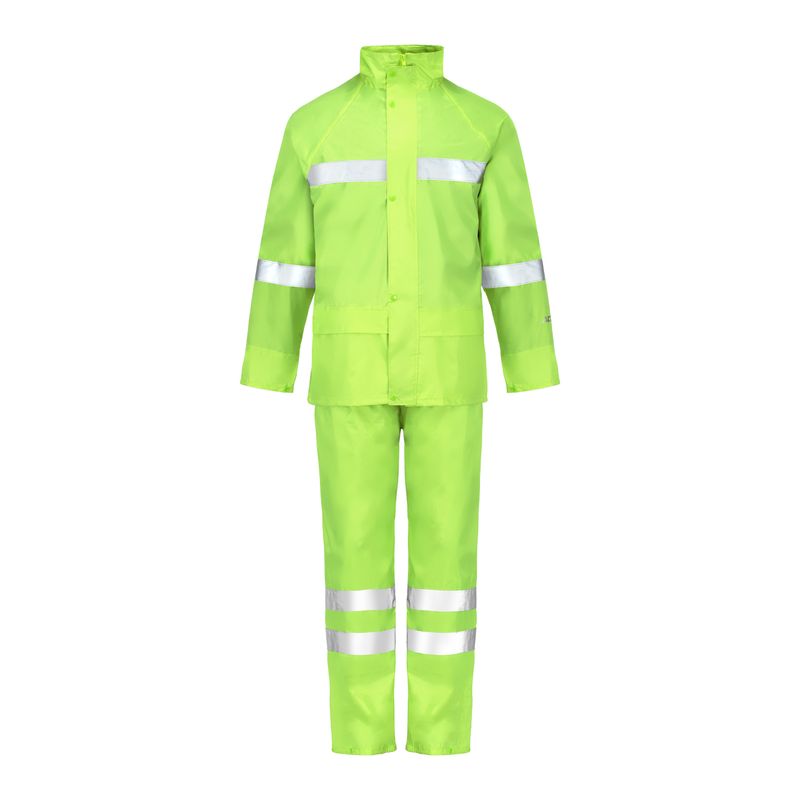 Traje-para-Lluvia-Activex-color-verde-Alta-Visibilidad-Con-Cinta-Reflectante
