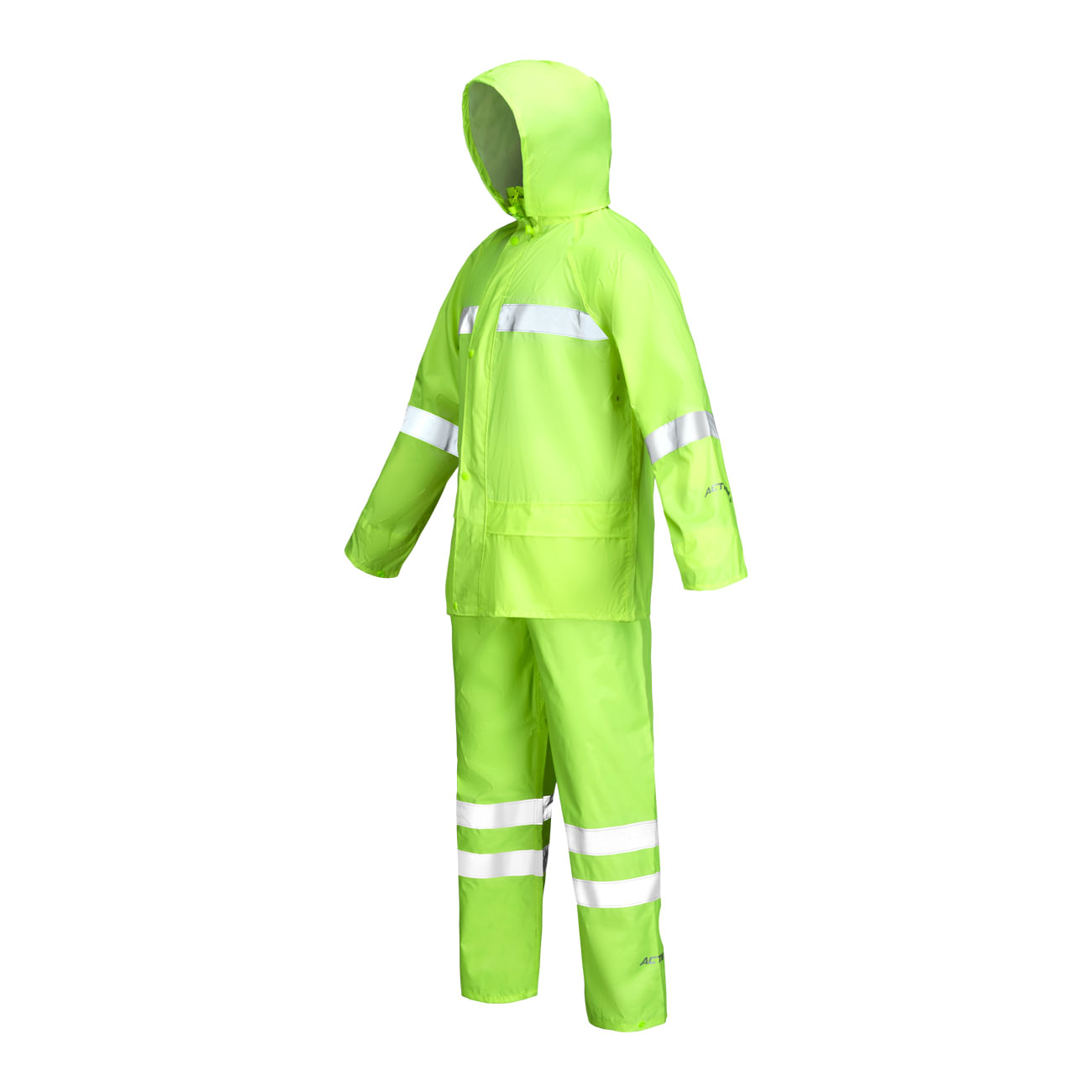 Traje para Lluvia Activex color verde Alta Visibilidad C/Cinta