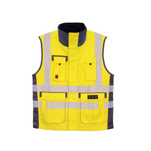 Chaleco Geologo Ignifugo Absolute Fire FRSVT NFPA 13034 Amarillo