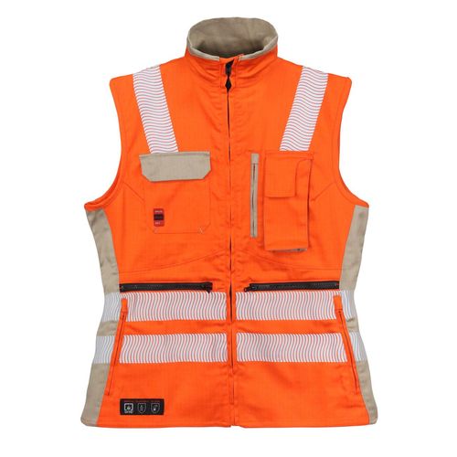 Chaleco Geólogo Ignífugo Absolute Fire FRSVT NFPA 13034 Mujer Naranjo – Beige