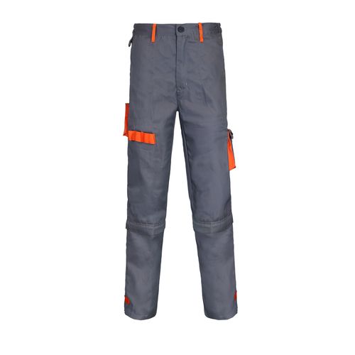 Pantalón Gabardina Gris/Naranjo