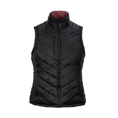 Parka sin manga reversible thinsulate mujer negro/malva z-2100