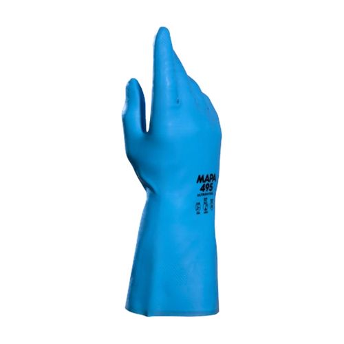 Guante Mapa 495 Nitrilo Flocado Azul FDA