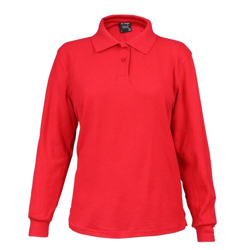 Polera Activex Pique Roja M/Larga Mujer UV