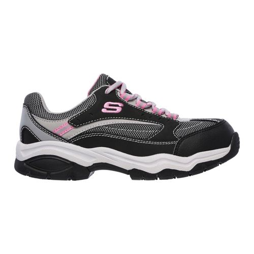 Zapatilla De Seguridad de Seguridad Skechers Biscoe Negro/Rosado Mujer