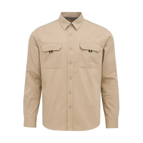 Camisa Activex Gabardina 80/20 UV Beige