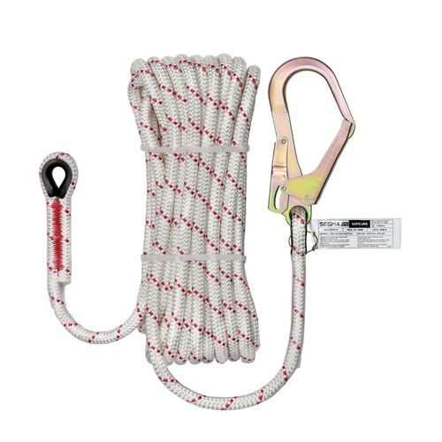 Línea de Vida Vertical Safeline sin Deslizador y Mosquetón 15 m