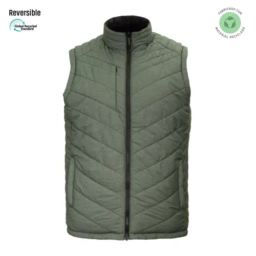 Parka sin manga reversible thinsulate hombre negro/verde Z-2000